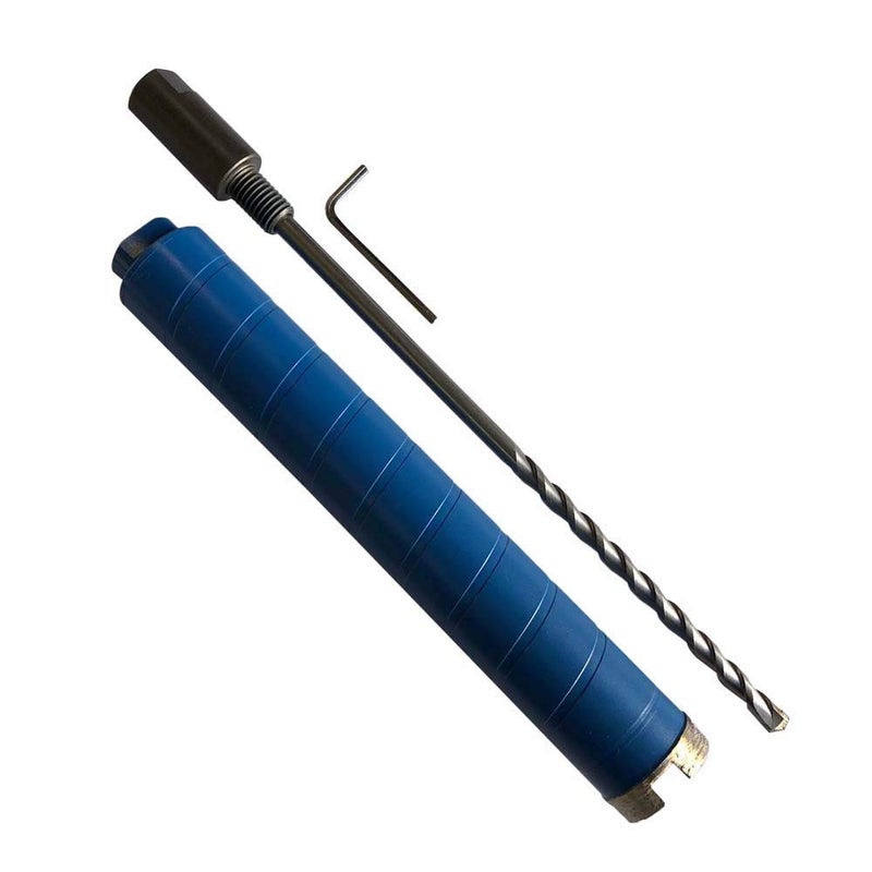 EDiamondTools 2" Dry Diamond Core Bit for Brick and Block with 5/8"-11 Pilot Bit Adapter, 9.5" Drilling Depth, 5/8"-11 Arbor - Image 1